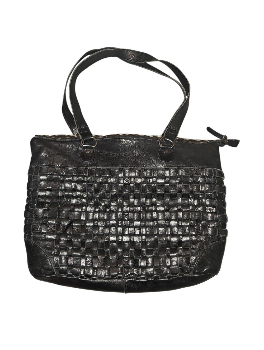 Vilenca Holland Woben Leather Large Tote/Satchel